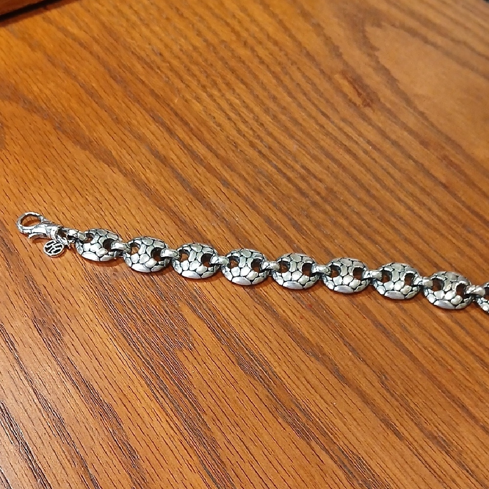 Authentic John Hardy 925 Sterling 7 Inch Bracelet. Kali Pebble Link